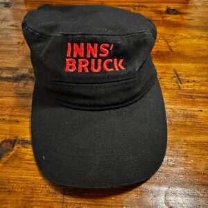 Innsbruck Military Style Hat Cadet Cap Embroidered Black Travel Souvenir‎